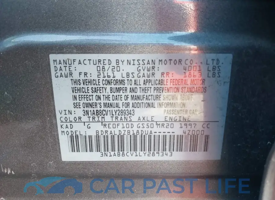 3N1AB8CV1LY289343# 9