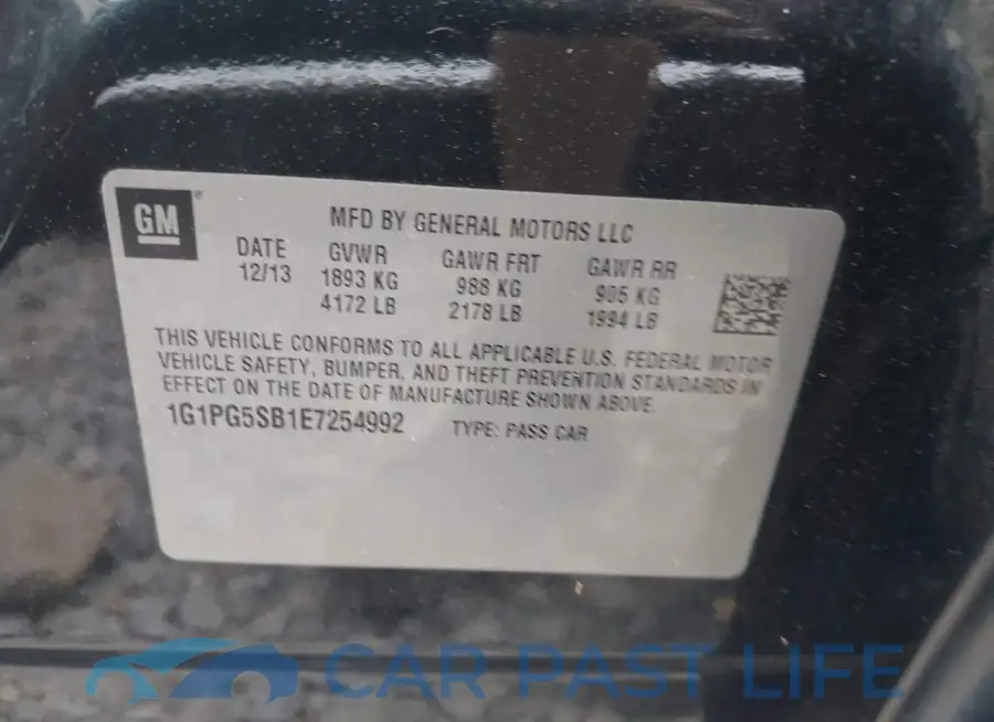 1G1PG5SB1E7254992# 9