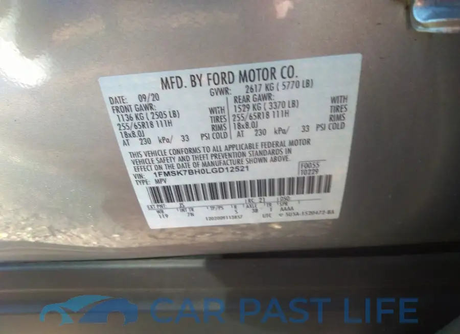 1FMSK7BH0LGD12521# 9