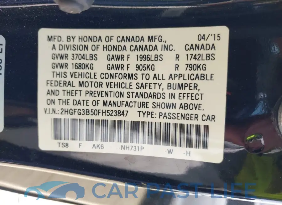 2HGFG3B50FH523847# 9