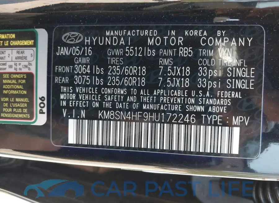 KM8SN4HF9HU172246# 9