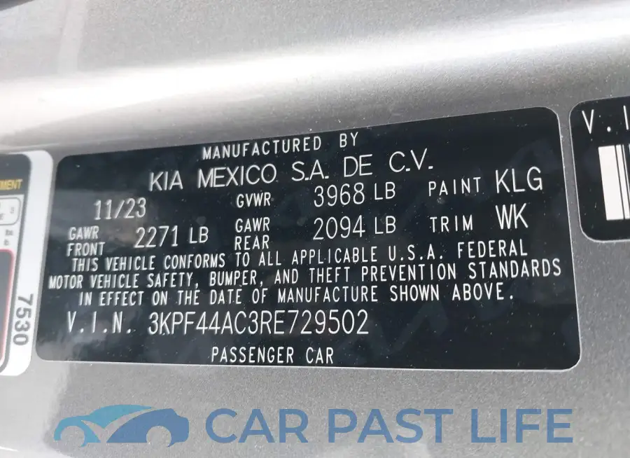 3KPF44AC3RE729502# 9