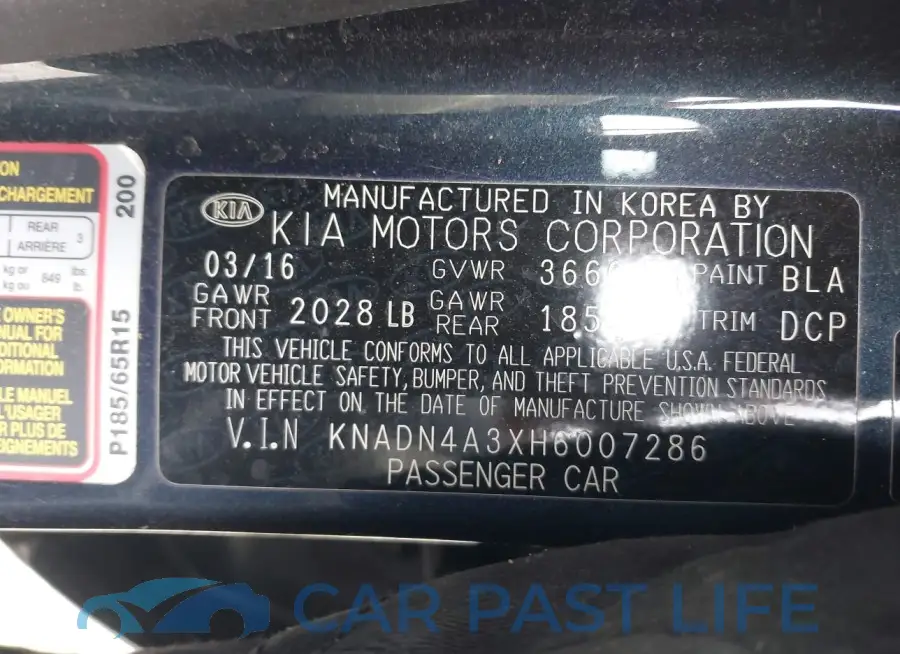 KNADN4A3XH6007286# 9