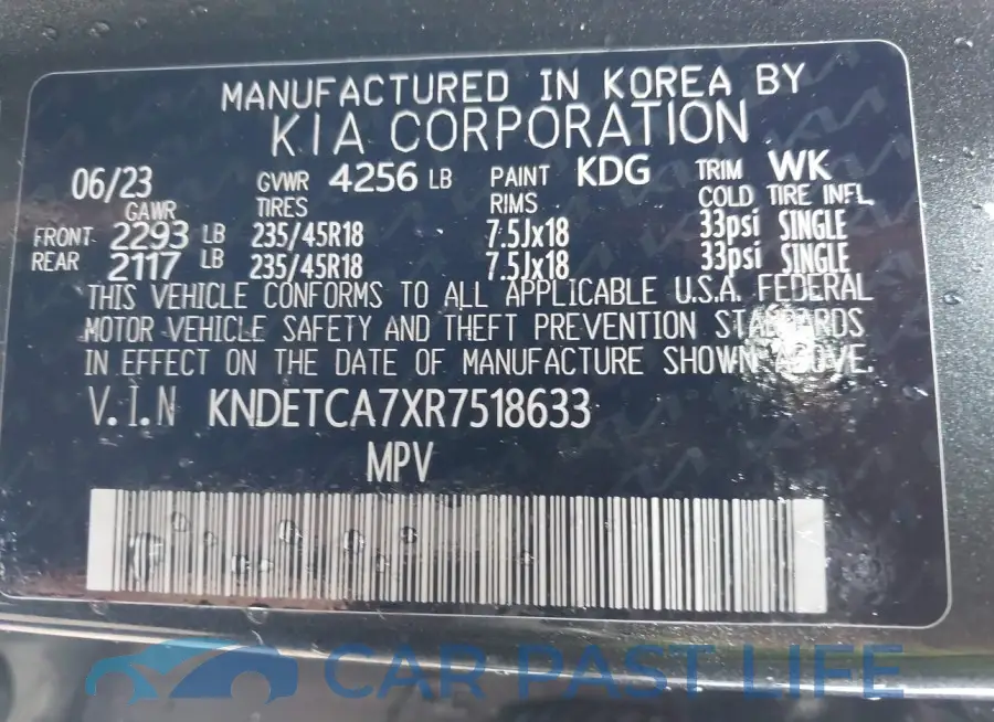 KNDETCA7XR7518633# 9