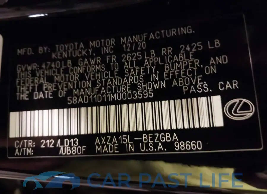 58AD11D11MU003595# 9