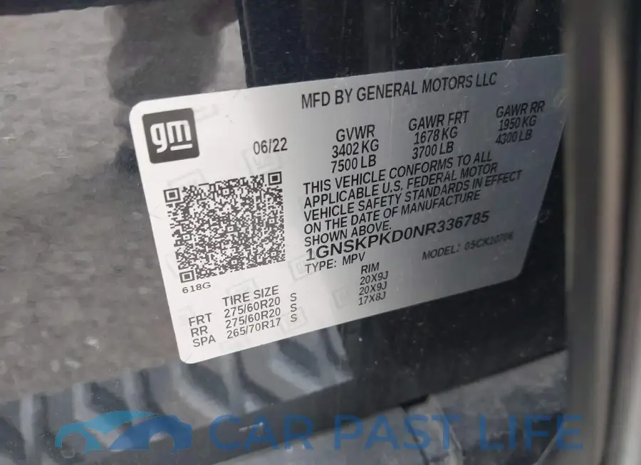 1GNSKPKD0NR336785# 9