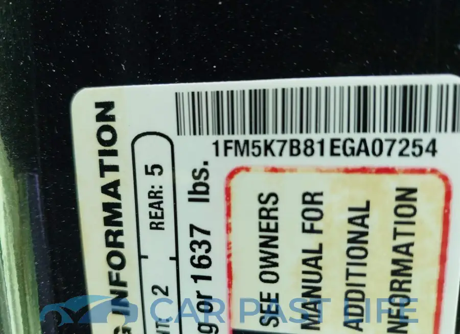 1FM5K7B81EGA07254# 9
