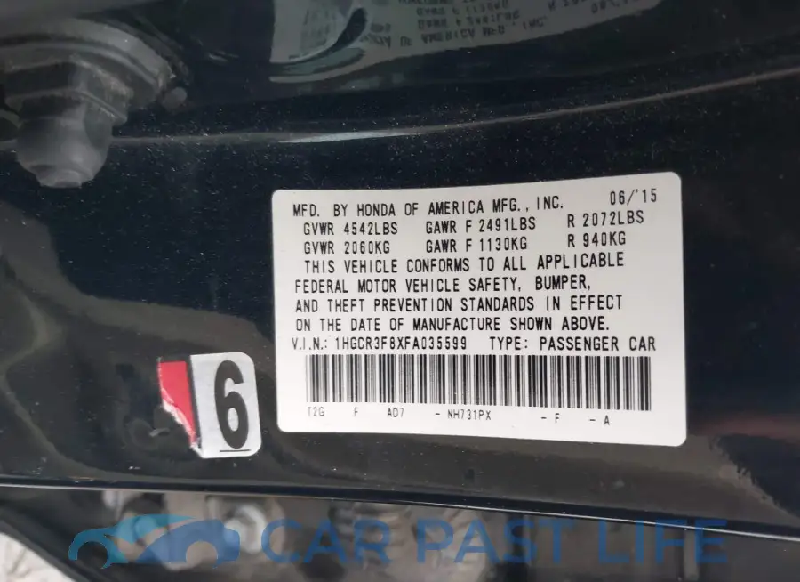 1HGCR3F8XFA035599# 9