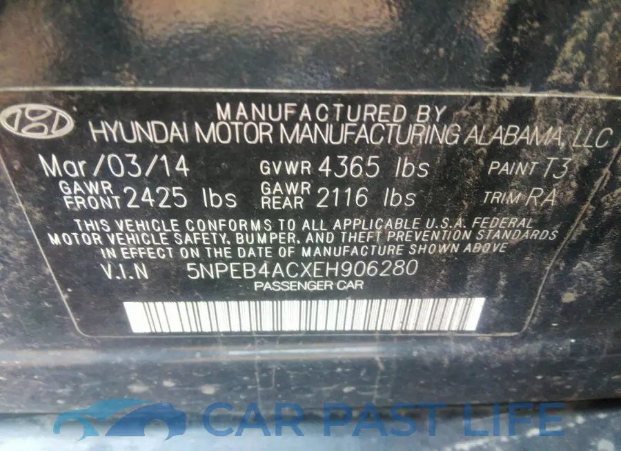 5NPEB4ACXEH906280# 9