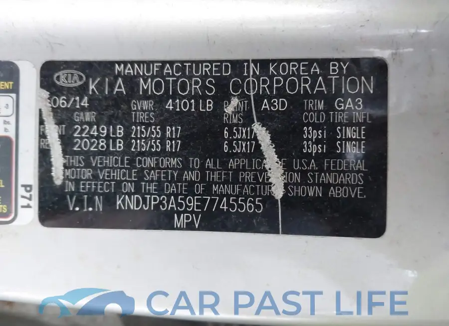 KNDJP3A59E7745565# 9