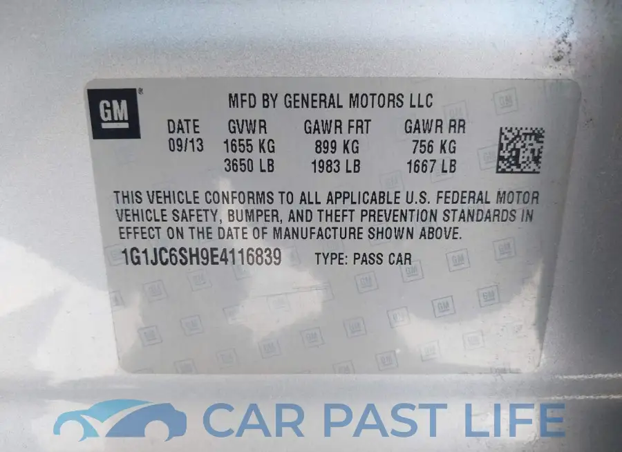 1G1JC6SH9E4116839# 9