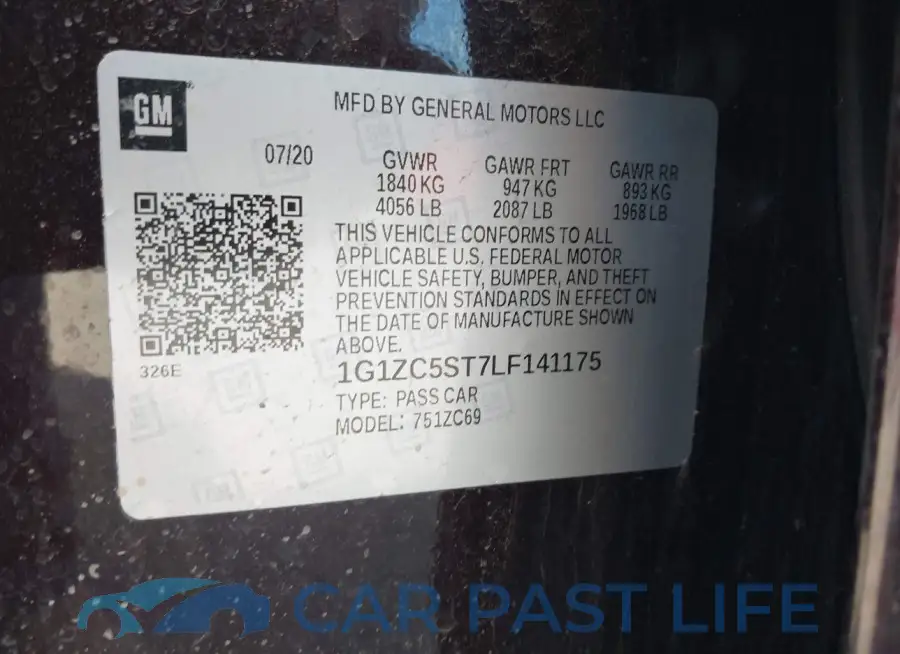 1G1ZC5ST7LF141175# 9