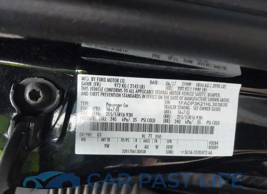 1FADP3K21HL303835# 9