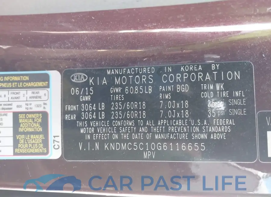 KNDMC5C10G6116655# 9