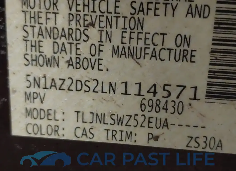 5N1AZ2DS2LN114571# 9