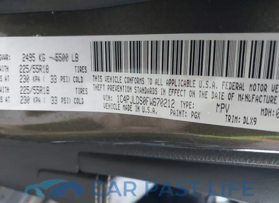 1C4PJLDS0FW670212# 9