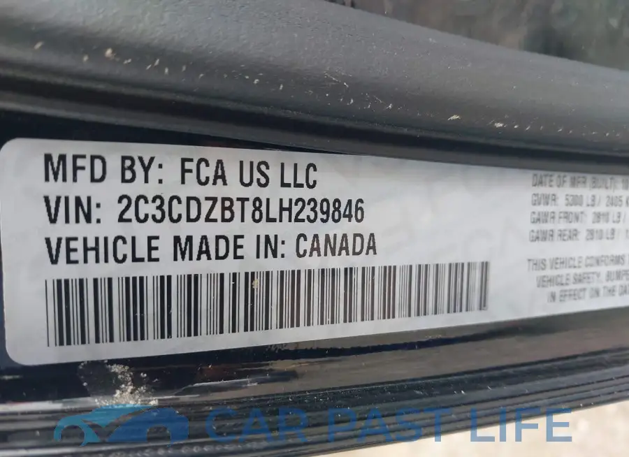 2C3CDZBT8LH239846# 9