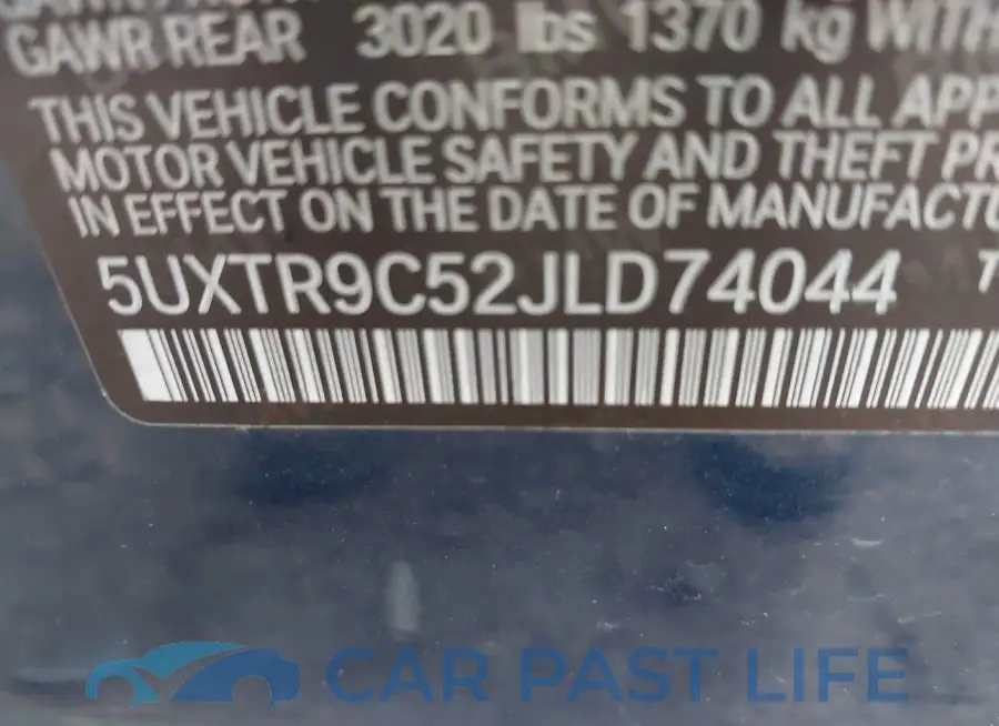 5UXTR9C52JLD74044# 9