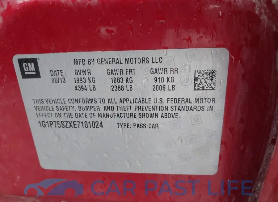 1G1P75SZXE7101024# 9
