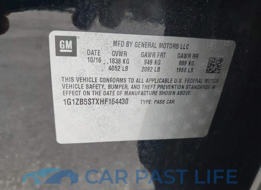 1G1ZB5STXHF164430# 9