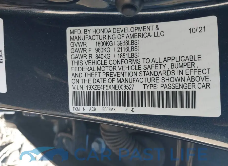 19XZE4F5XNE008527# 9