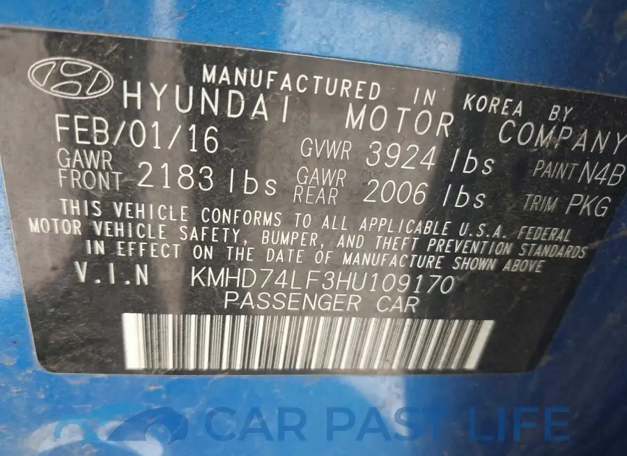 KMHD74LF3HU109170# 9