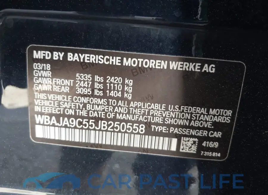 WBAJA9C55JB250558# 9