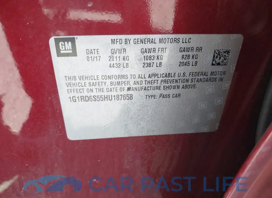 1G1RD6S55HU187658# 9