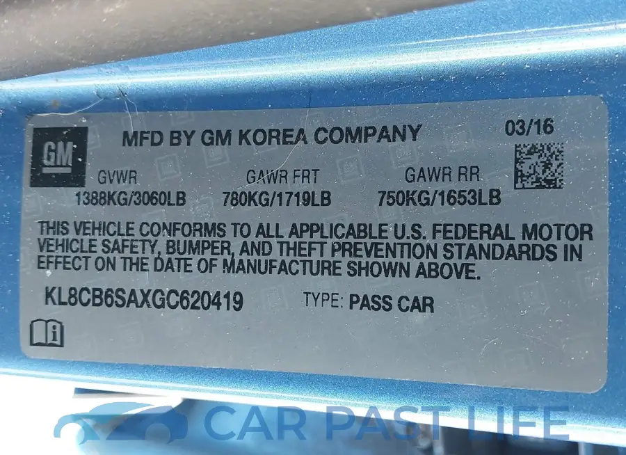 KL8CB6SAXGC620419# 9