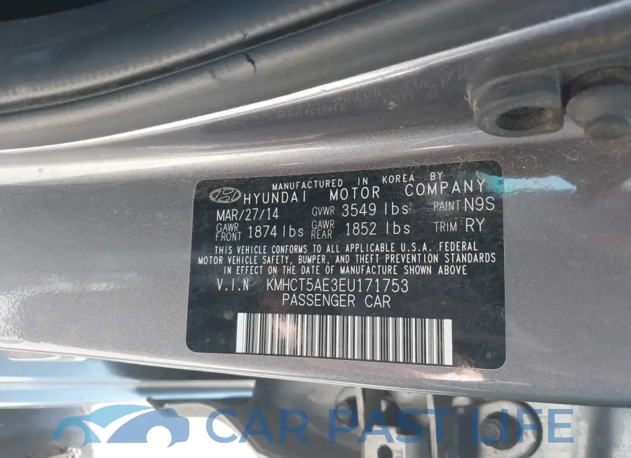 KMHCT5AE3EU171753# 9