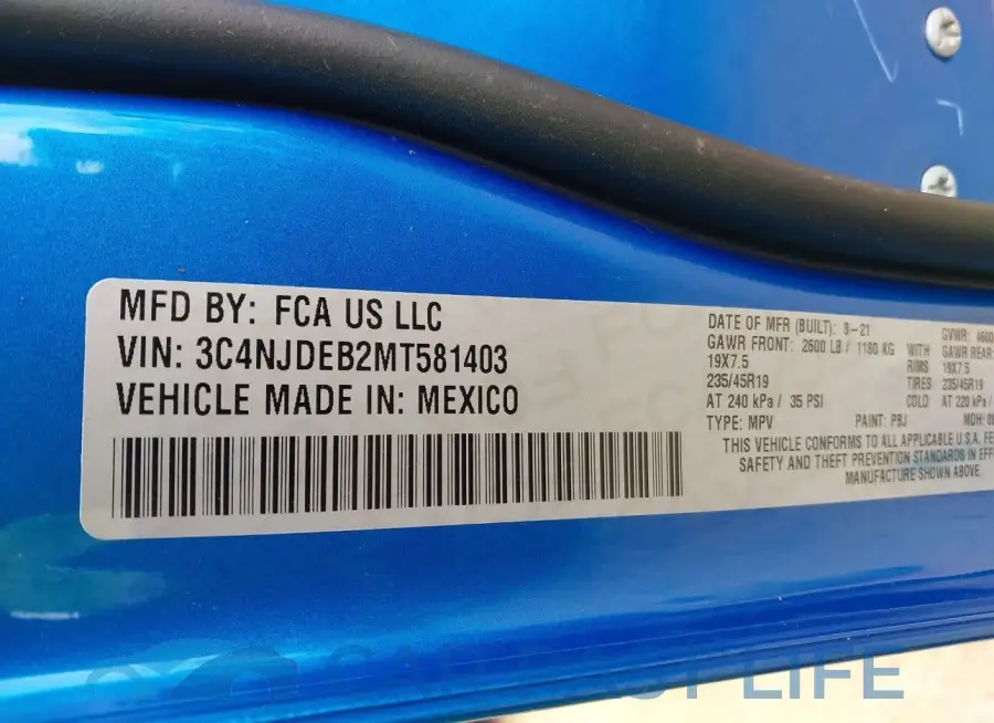 3C4NJDEB2MT581403# 9