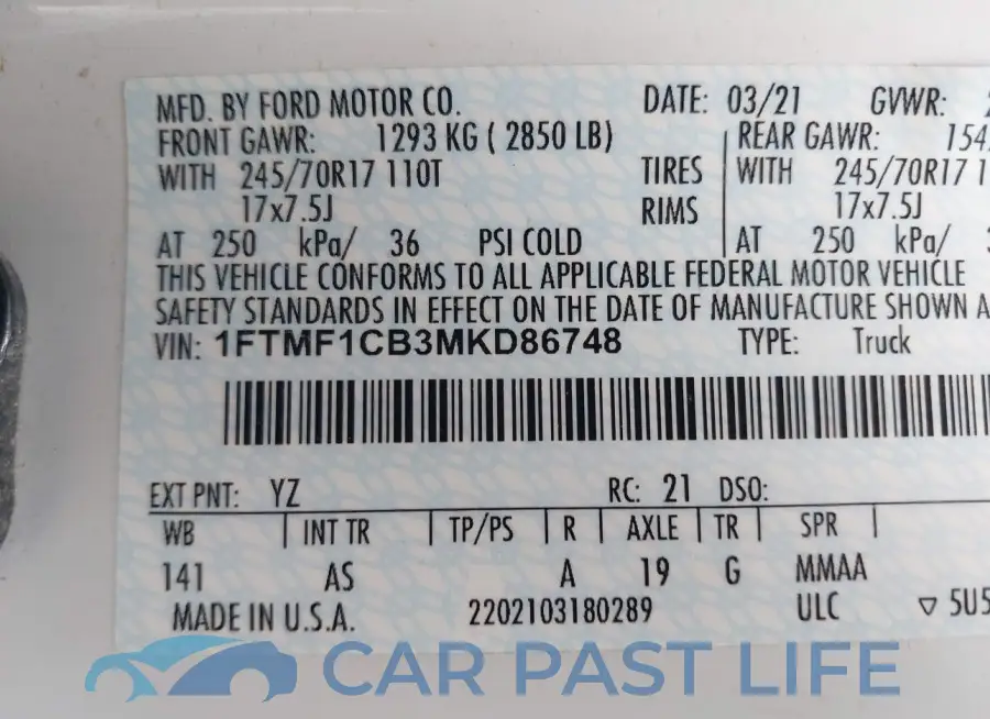 1FTMF1CB3MKD86748# 9
