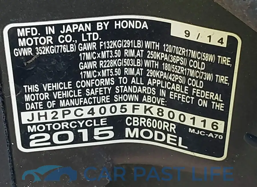 JH2PC4005FK800116# 10
