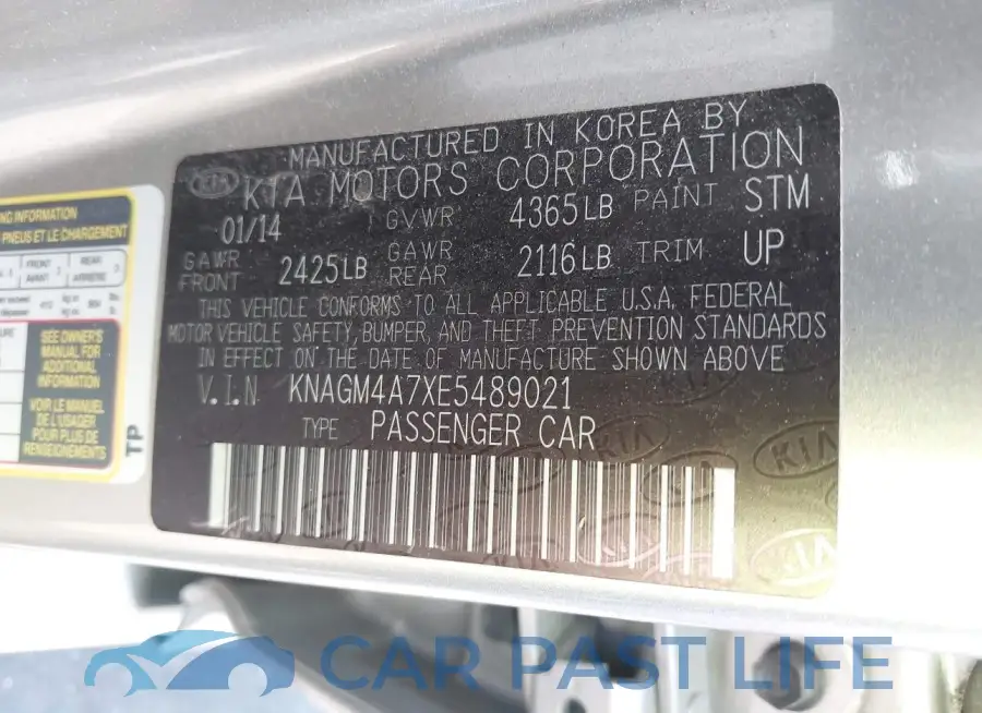 KNAGM4A7XE5489021# 9