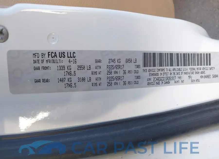 2C4RDGCG1GR351917# 9