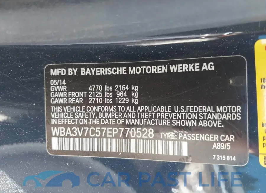 WBA3V7C57EP770528# 9