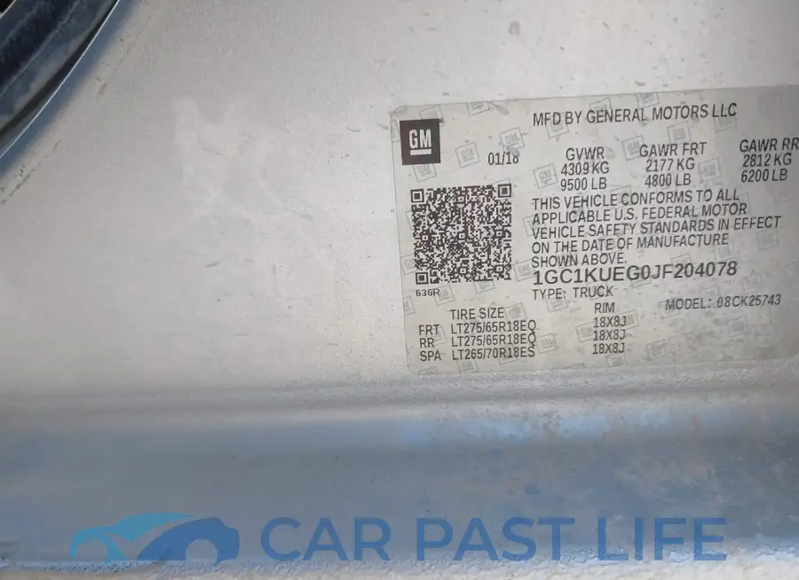 1GC1KUEG0JF204078# 9