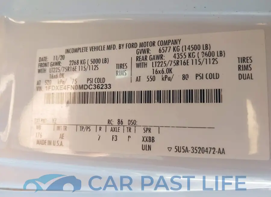 1FDXE4FN0MDC36233# 9