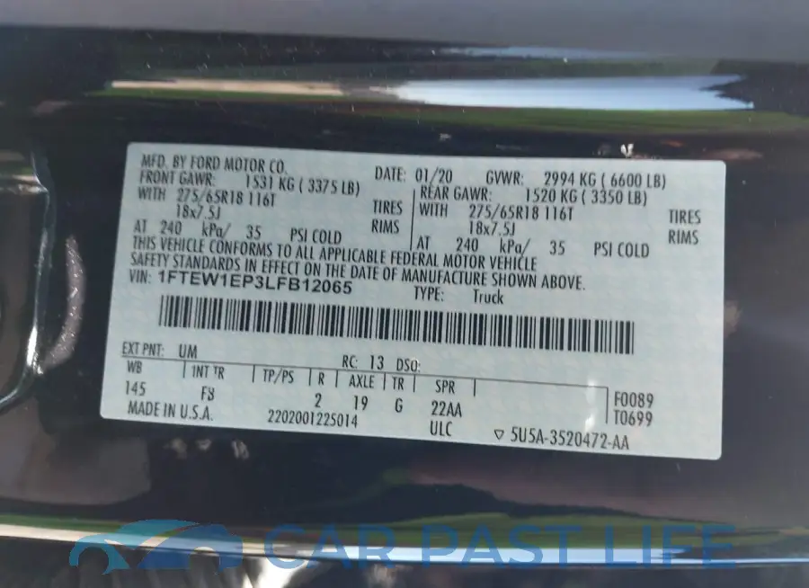 1FTEW1EP3LFB12065# 9