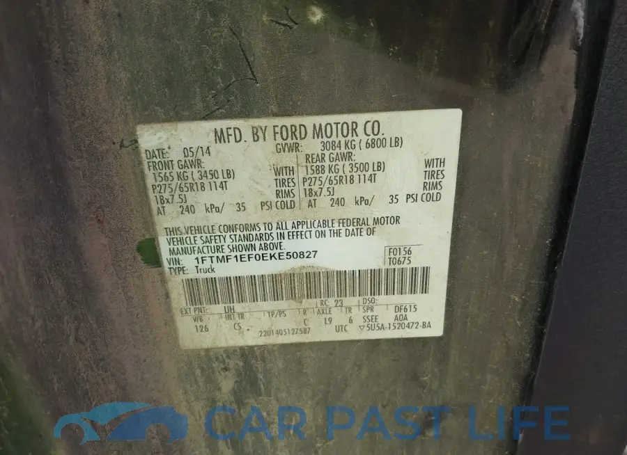 1FTMF1EF0EKE50827# 9