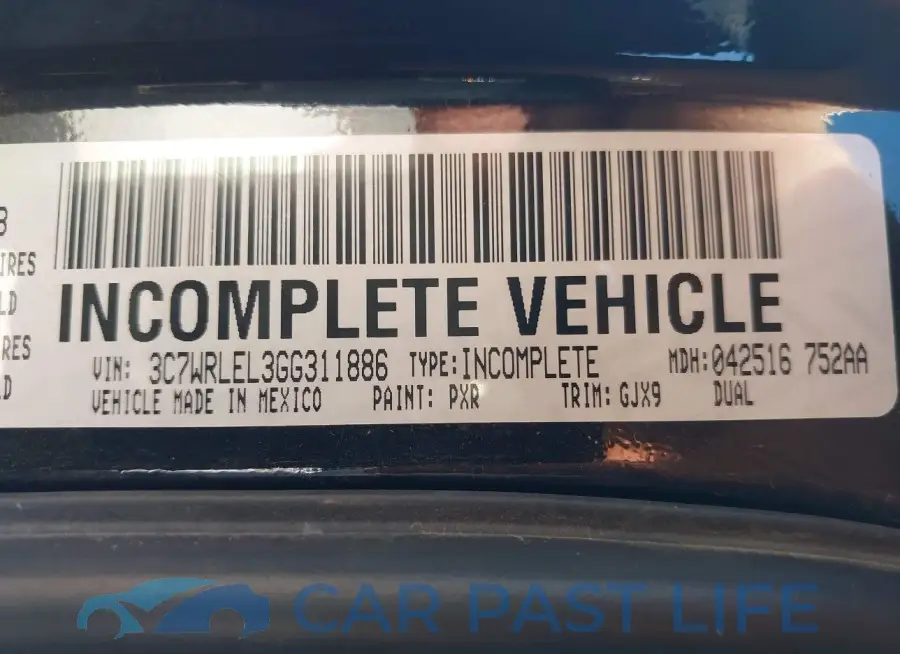 3C7WRLEL3GG311886# 8