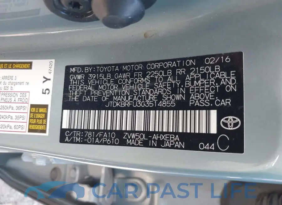 JTDKBRFU3G3514855# 9