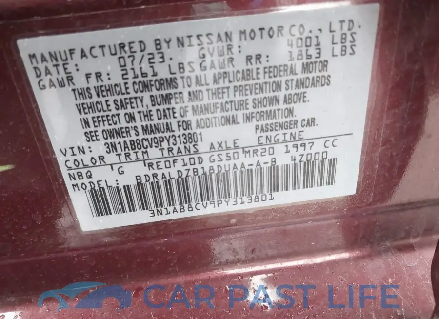 3N1AB8CV9PY313801# 9