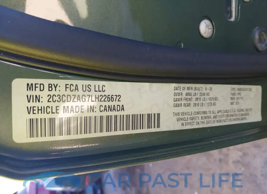 2C3CDZAG7LH226672# 9