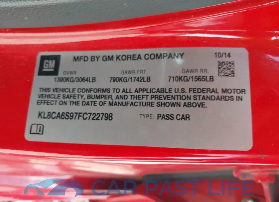 KL8CA6S97FC722798# 9