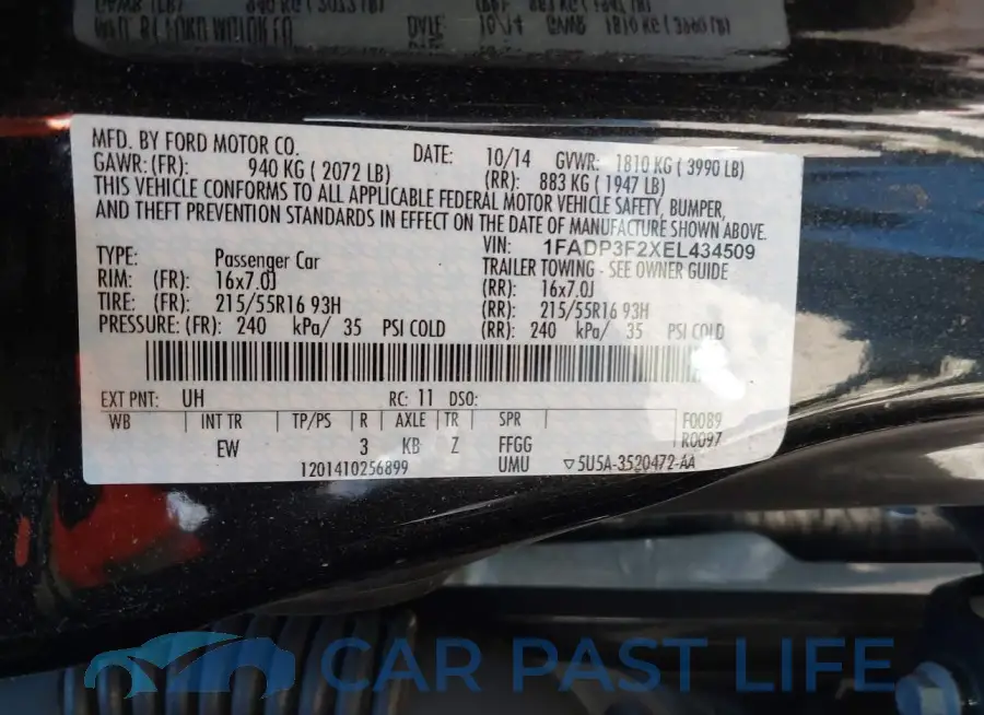 1FADP3F2XEL434509# 9