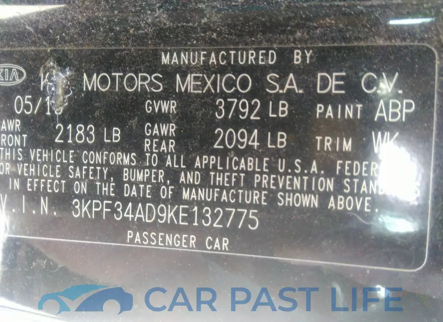 3KPF34AD9KE132775# 9
