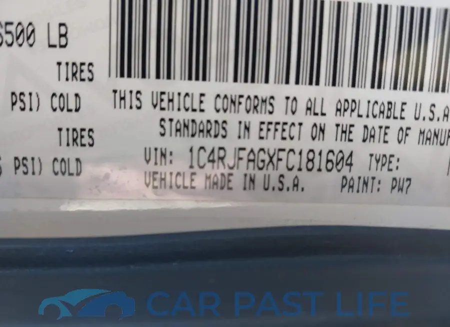 1C4RJFAGXFC181604# 9