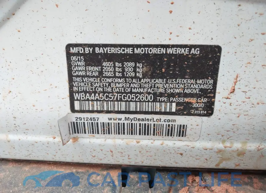 WBA4A5C57FG052600# 9