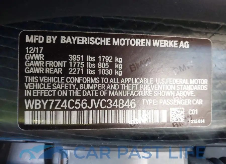 WBY7Z4C56JVC34846# 9
